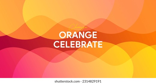 Abstrakte, moderne, bunte Farbverlauf-Orange-gelbe Kurve Hintergrund