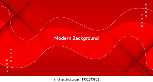 Abstract modern colorful gradient red curve background