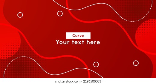 Abstract modern colorful gradient red curve background