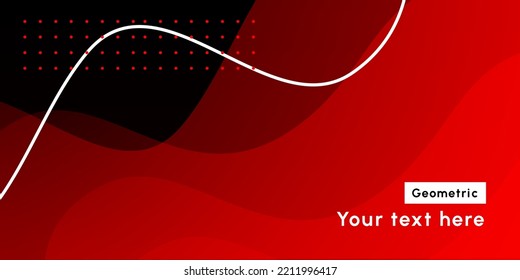 Abstract modern colorful gradient red curve background