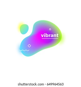 Abstract modern colorful gradient shapes on white background. Violet, pink, turquoise, green acid colors with white geometric elements. Vector minimalist artwork template for web design and branding