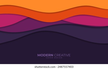 Abstract modern colorful paper cut design background suitable for wallpaper, poster and banner design