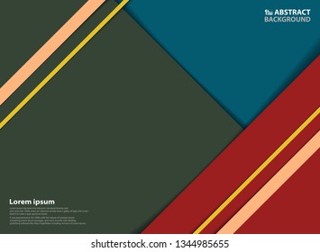 Abstract modern colorful pattern template with shadow background. You can use for design template of trendy artwork. illustration vector eps10