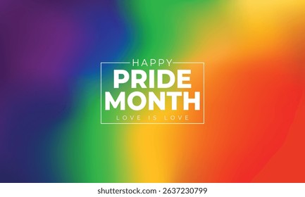 Abstract modern colorful rainbow for Pride Month banner or poster concept gradient template background