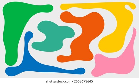 Abstract Modern Colorful Shape Background with Fluid Organic Form Design