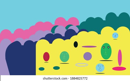 abstract modern colorful style  background design