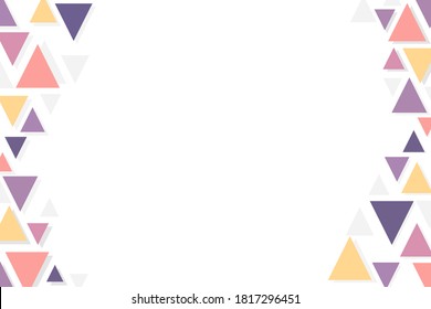 Abstract modern colorful triangles on white background.