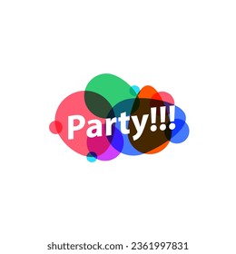 Resumen y moderno logo vectorial colorido para una fiesta o fiesta