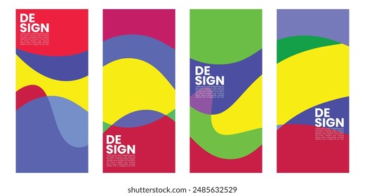 Abstract modern colorful wave shape background vector illustration.