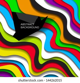 Abstract modern colorful waves background