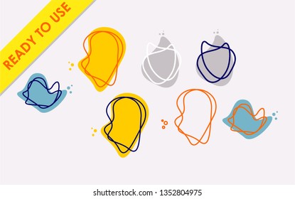 Abstract modern colorfull liquid splash style shape vector ready to use