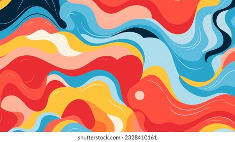 Abstract modern coloured shapes line arts background design