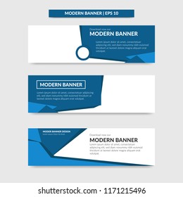 Abstract Modern company banner design set. Banner Design eps 10 template