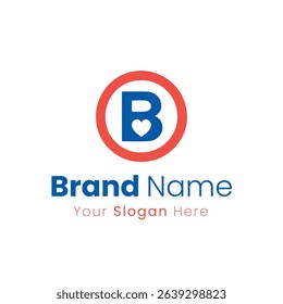 Abstract Modern Company Logo Design with Circle and Initial B Letter
