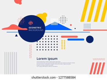Abstract modern composition elements geometric shapes background. Trendy style. Vector illustratio