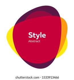 Abstract modern composition. Geometrical colored forms and lines. Gradient abstract banner with flowing liquid shapes. Template for logo, flyer, presentation