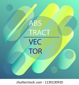 Abstract modern composition made of various rounded shapes with circle int the middle. Vector  eps 10.