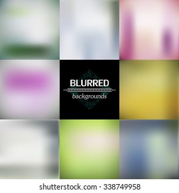 Abstract Modern Concept Vector Blurred Background Set. 