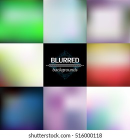 Abstract Modern Concept Vector Blurred Background Set.