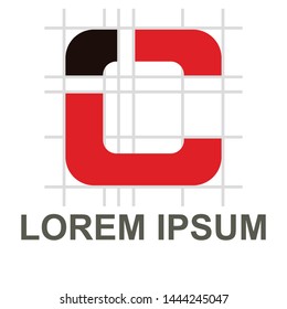 Abstract and modern construction industry design logo