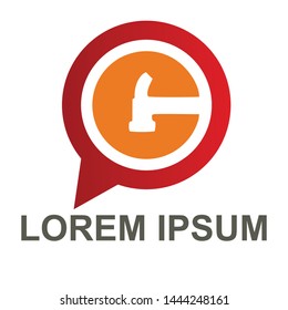 Abstract and modern construction industry design logo