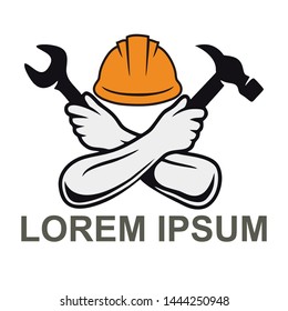 Abstract and modern construction industry design logo