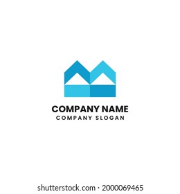 Abstract modern construction logo design template