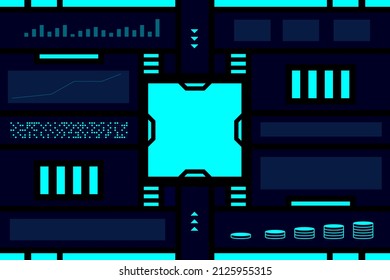 Resumen del fondo de tecnología de panel de control moderno para medios digitales.