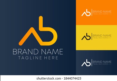 abstract modern corporate ab letter logo design. UI app ab letter logo. ab joint letter logo design vector. ab business logo.