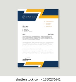 Abstract Modern Corporate Business Letterhead Design Template Vector Illustration