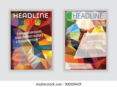 Abstract modern cover / brochure, flyer design template. Colorful Template vector 