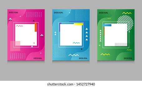 abstract modern cover design with memphis style. fun circle banner design with memphis element. can be used to advertising, cover, brochure, flyer, book, promotion sale banner. vector 