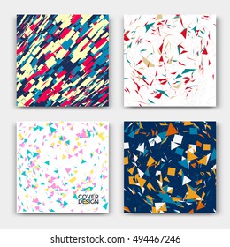 Abstract modern cover design template. Retro geometric background. Vector