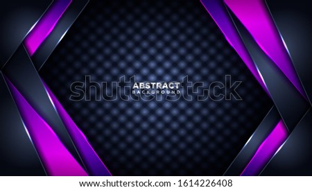 Abstract modern cover design. Vector 3d illustration.. Abstract background . Blue hexagons textured with wavy patterns. Layered paper decoration.