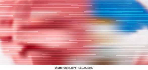  Abstract modern cover with gradient. Technology or business or science red and blue background. Digital design, transparent geometric shapes. Futuristic style. Vector version