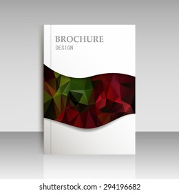 Abstract modern cover, report brochure, flyer design template with geometric triangular polygonal style. Vector eps10
