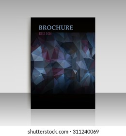 Abstract modern cover, report brochure, flyer design template with geometric triangular polygonal style. Vector eps10

