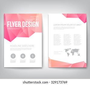 Abstract modern cover, report  / brochure, flyer design template with geometric triangular style background
