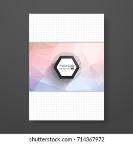 Abstract modern cover, report brochure, flyer design template with geometric triangular style, clean and modern concept. Vector eps 10