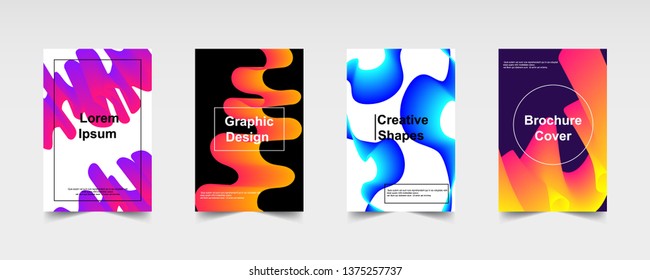 Abstract Modern covers set. Trendy geometric background. Vector