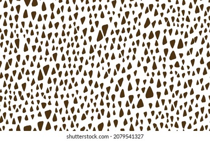 Abstract modern cow fur seamless pattern. Animals trendy background. Brown and white decorative vector illustration for print, card, postcard, fabric, textile. Modern ornament of stylized skin.