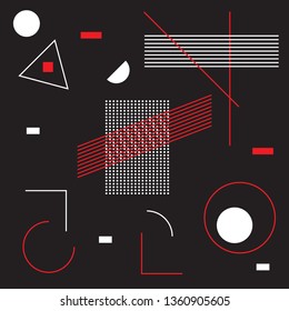 Abstract modern creative background with geometric elements and figures.