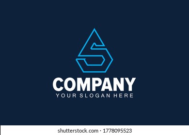 abstract modern creative business  s letter logo design vector. colorful s letter logo.