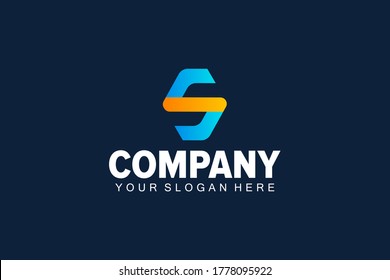 abstract modern creative business s letter logo design vector. colorful s letter logo.
