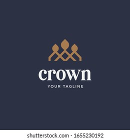 plantilla abstracta moderna de diseño de logotipo creativo. Símbolo de concepto de Reina Real de época