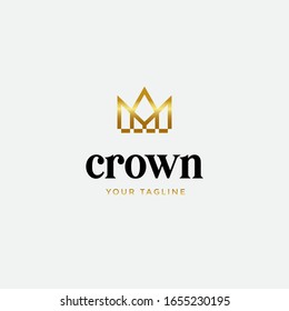 plantilla abstracta moderna de diseño de logotipo creativo. Símbolo de concepto de Reina Real de época