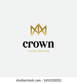 abstract modern Creative Crown Logo design vector template. Vintage Royal King Queen concept symbol