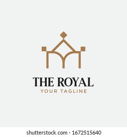 abstract modern Creative Crown Logo design vector template. Vintage Royal King Queen concept symbol