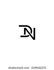 Abstract modern creative D and N linked vector logo template 