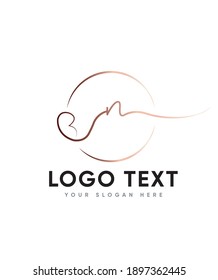 Resumen moderno y creativo encantamiento letra manuscrita tipo N plantilla de logotipo, logotipo vector para identidad empresarial y de empresa
